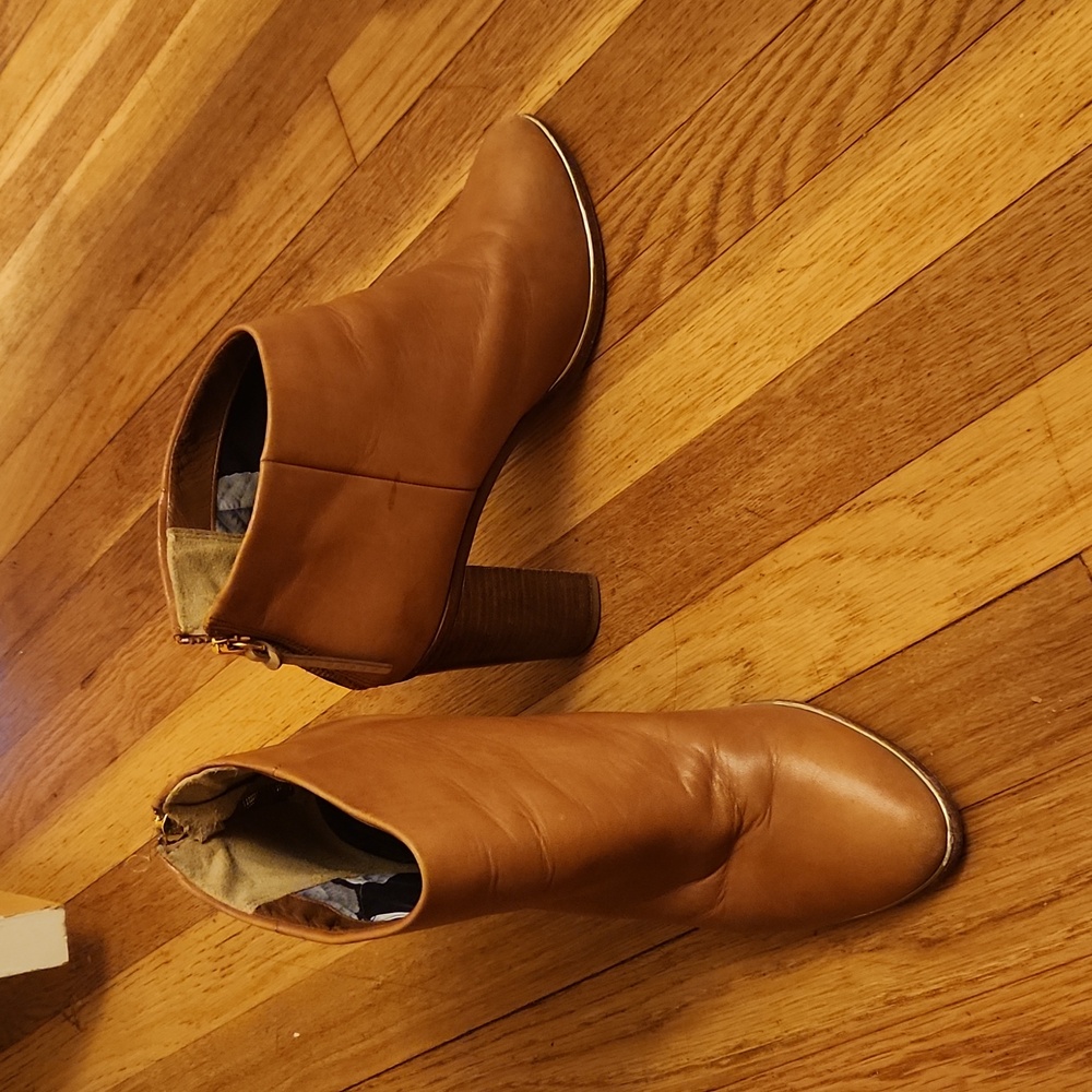 Ted Baker London Brown Heeled Leather Boots, Size 40